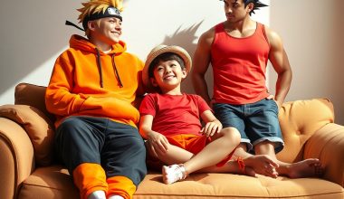 Stylish Serenity Chilling in Casual Outfits with Shonen Jump Characters - Alihoub