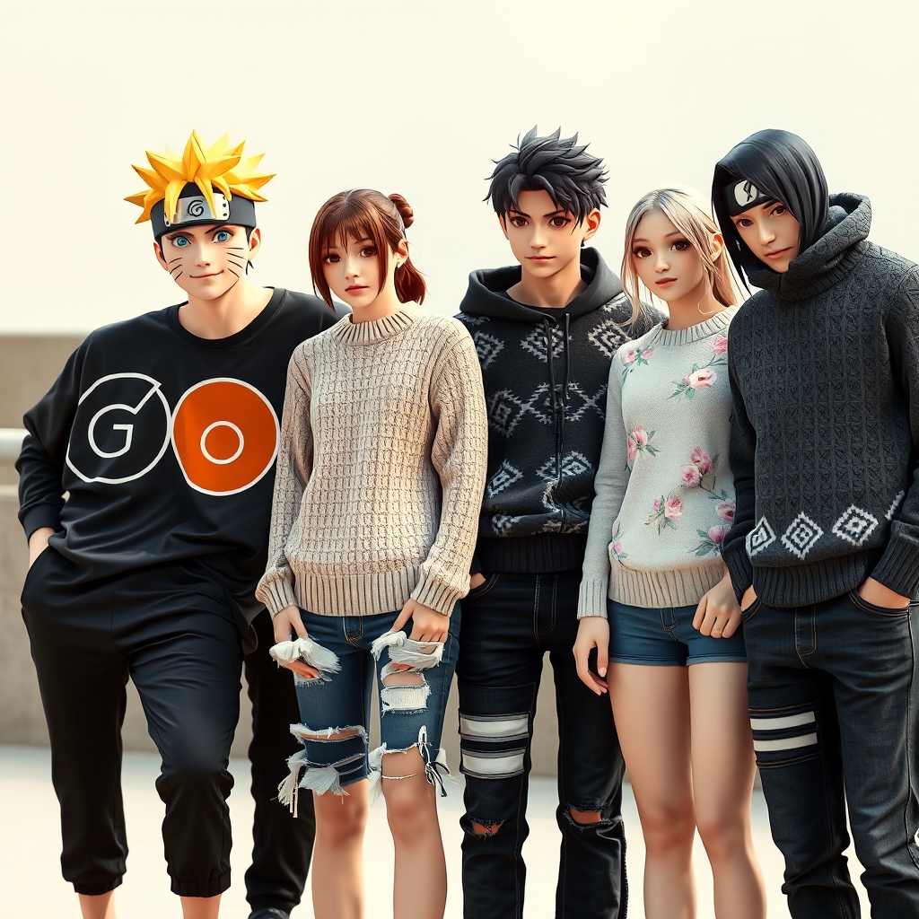 Fashion Forward Reimagining Naruto Characters in Trendy Casual Outfits - Alihoub